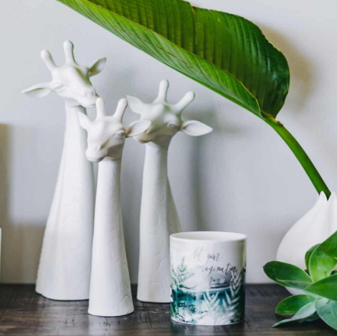 Porcelain Giraffe Sculpture