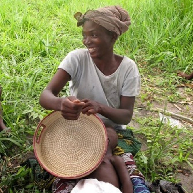 Natural Woven Basket Tray