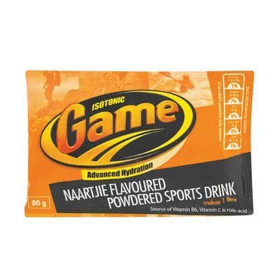 Game Isotonic Naartjie Flavoured Powdered Sports Drink Sachet 80g