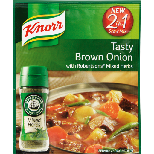 Knorr Tasty Brown Onion Soup 2-in-1 Stew Mix with Robertsons Mixed Herbs 50g
