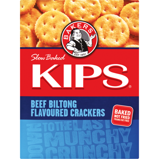 Bakers Kips Biltong-Flavored Crackers, 200g