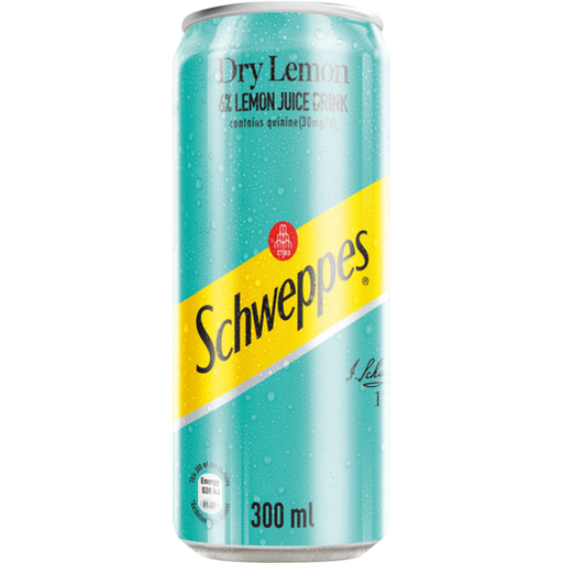 Schweppes Dry Lemon (300 ml) from South Africa - AubergineFoods.com 