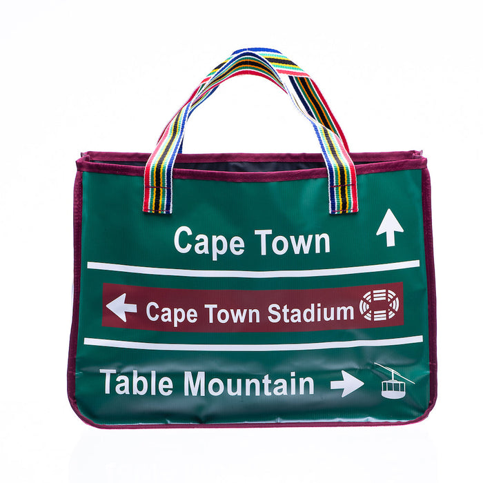 Cape Town Green Road Sign PVC Large Shopper Bag