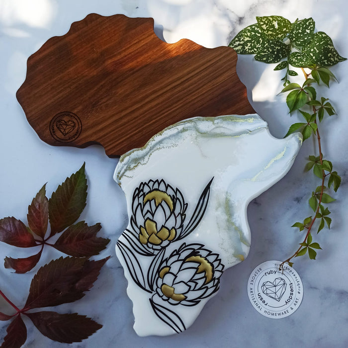 Ruby Tuesday Resin Protea African Serving Board