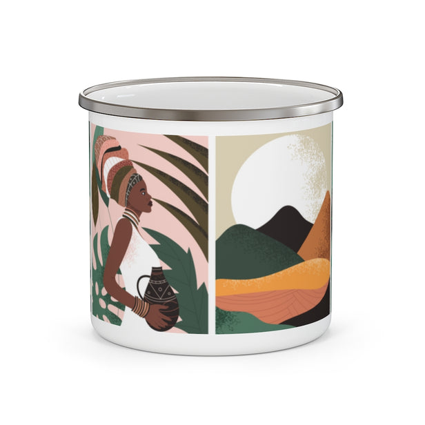 Artsy Pastel African Enamel Mug