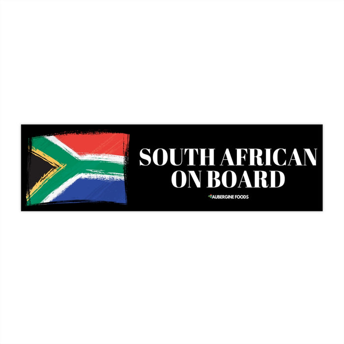 South African on Board Bumper Sticker