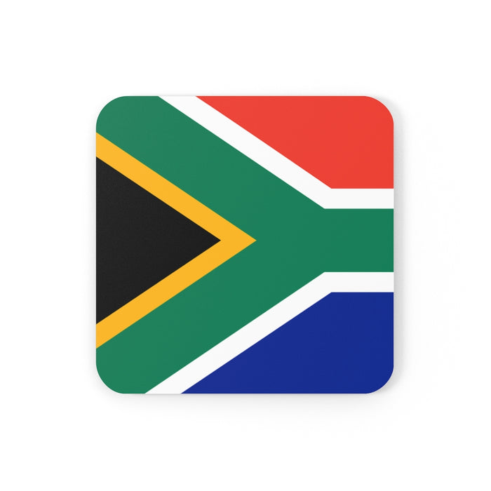 South African Flag Corkwood Coaster Set