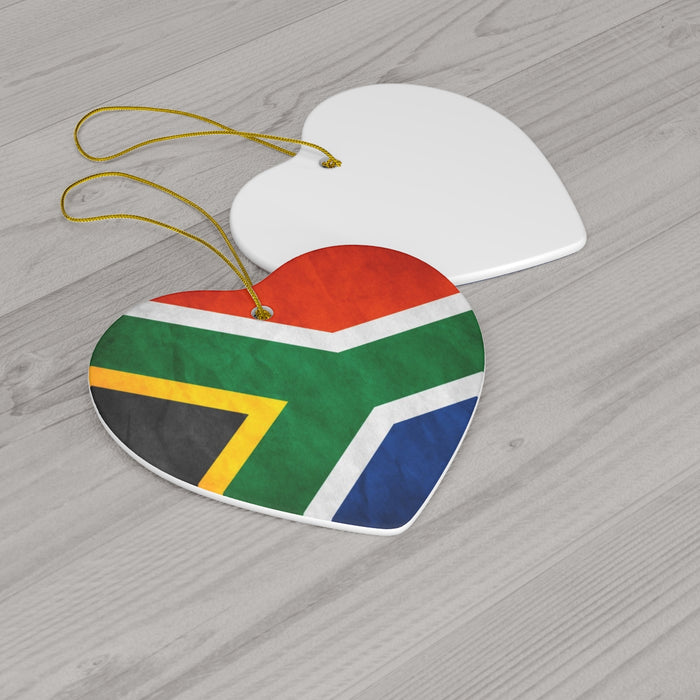 South African Heart Ceramic Ornament,