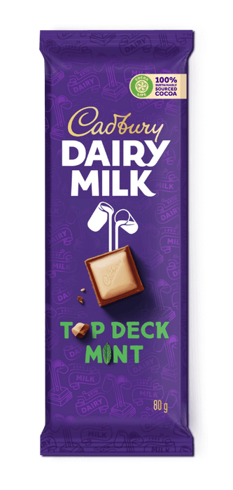 Cadbury Dairy Milk Top Deck Mint, 80g