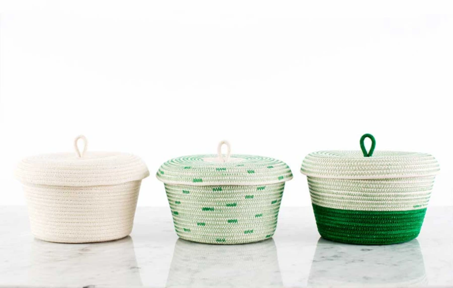 Greenery Lidded Basket