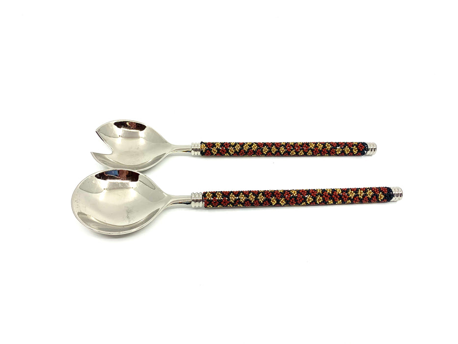 Zulu Beaded Salad Servers