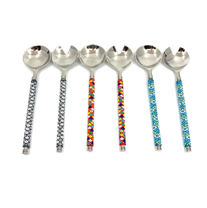 Zulu Beaded Salad Servers