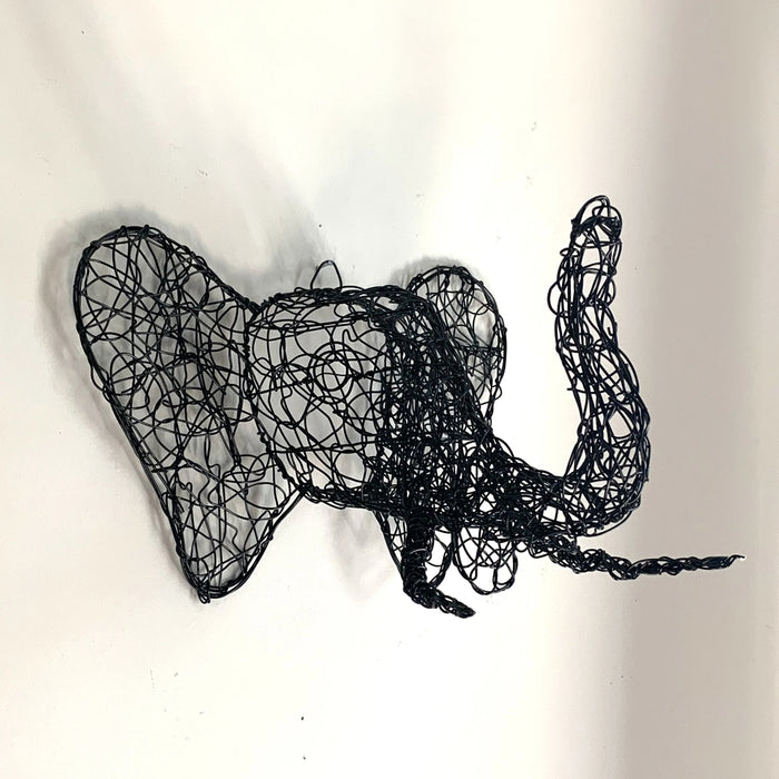 Wire Elephant Head Wall Hanging