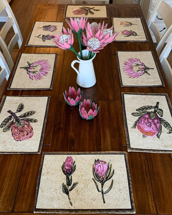 Protea Print Placemat Set