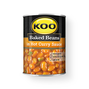 KOO Baked Beans in Hot Curry Sauce, 410g