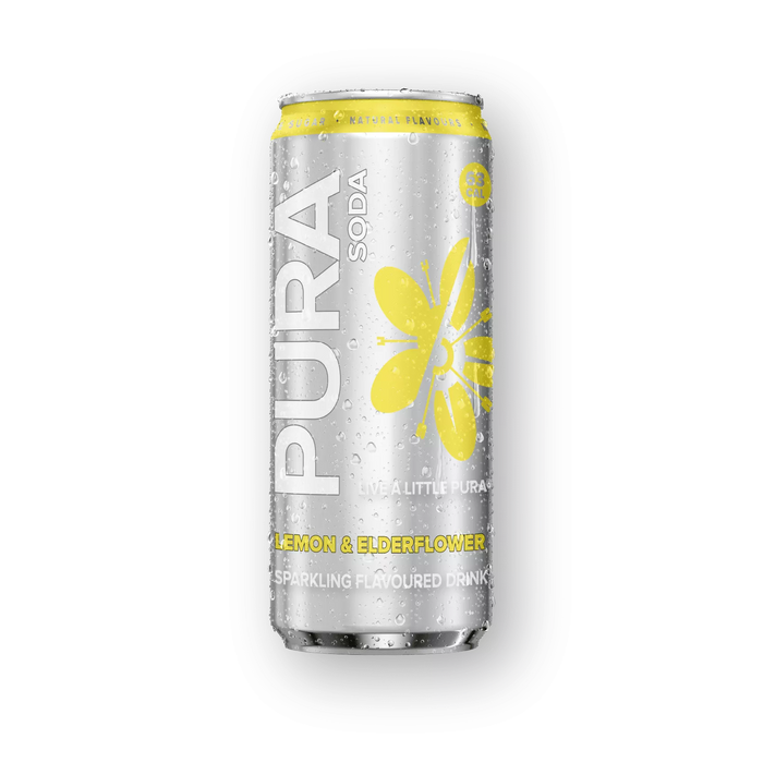 Pura Soda Lemon & Elderflower Flavored Sparkling Drink, 300ml