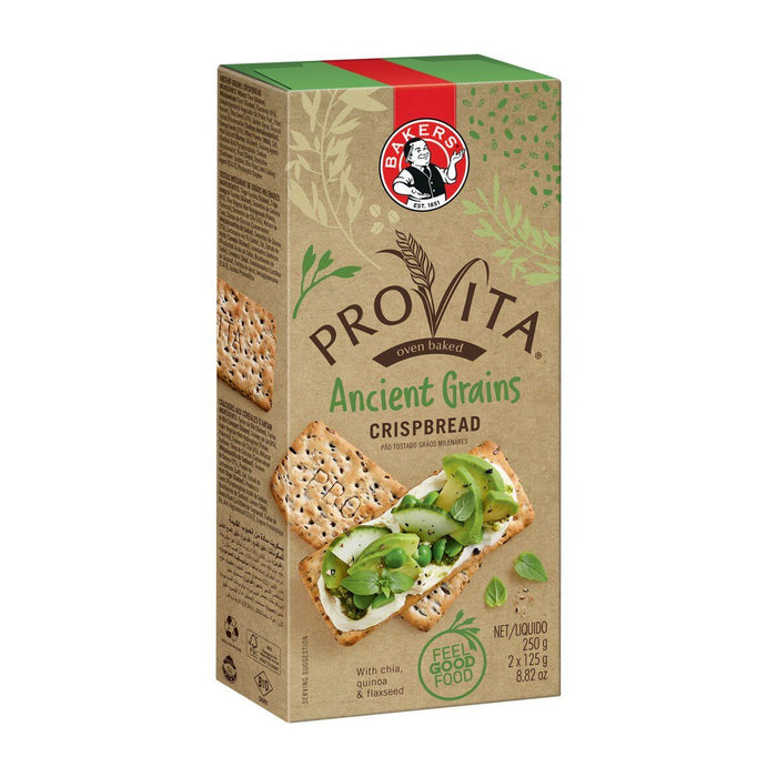 Bakers Provita Ancient Grains Crispbread 250g Aubergine Foods bakers-provita-ancient-grains-crispbread-250g-aubergine-foods