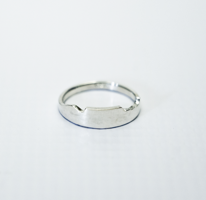 Sterling Silver Table Mountain Silhouette Ring