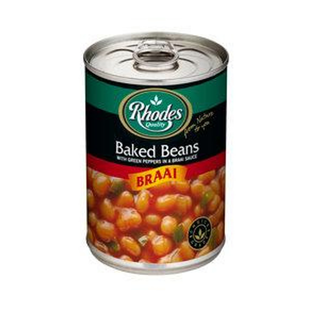(Expired) Rhodes Quality Braai Baked Beans Can 400g — Aubergine Foods