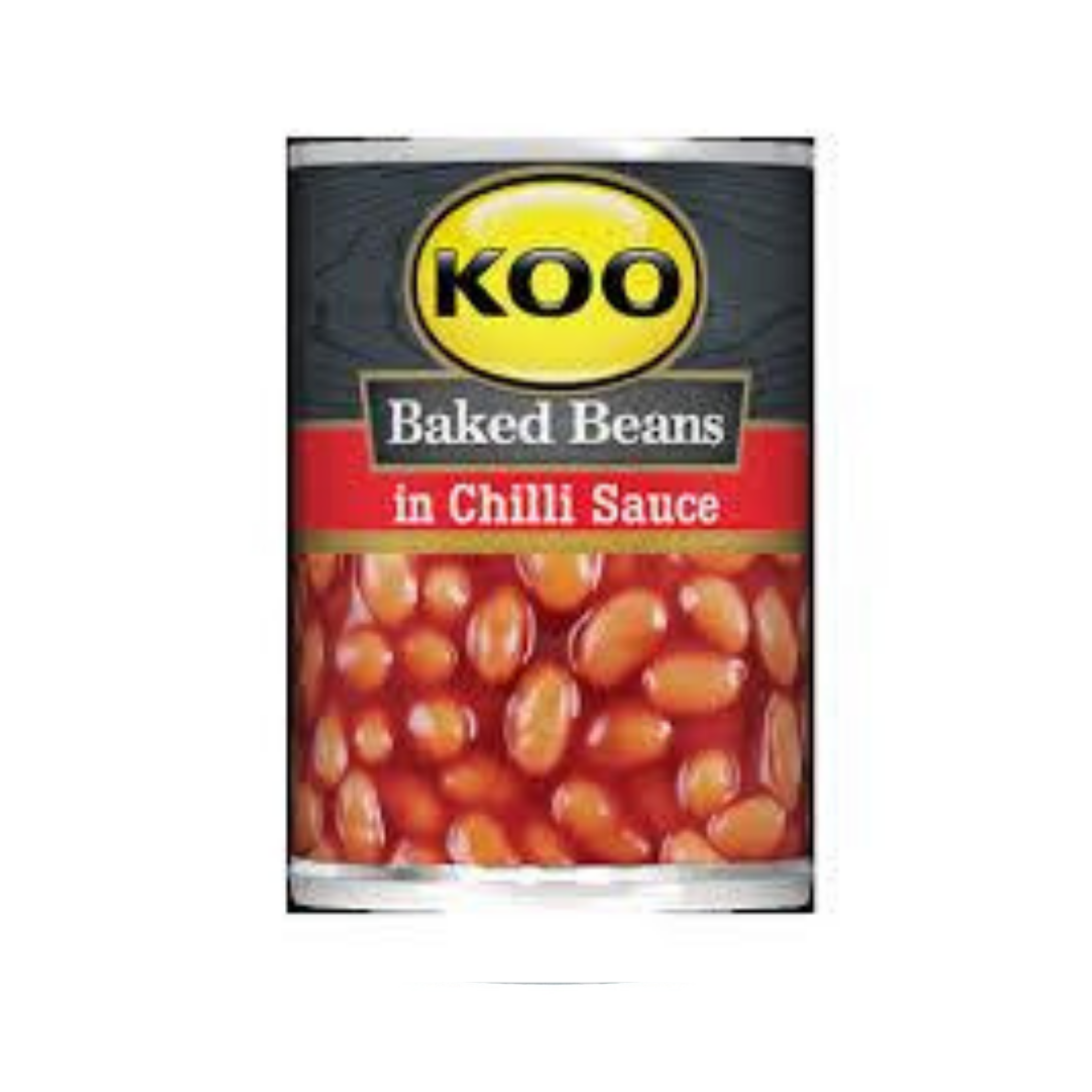 Koo Baked Beans in Chilli, 420g — Aubergine Foods
