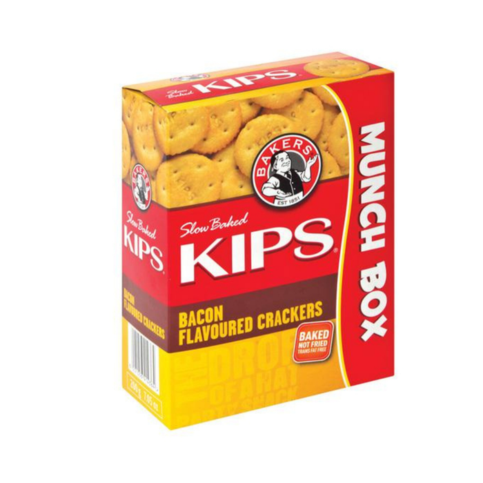 Bakers Kips Bacon Flavored Crackers (200 g) | Food, South African | USA's #1 Source for South African Foods - AubergineFoods.com 