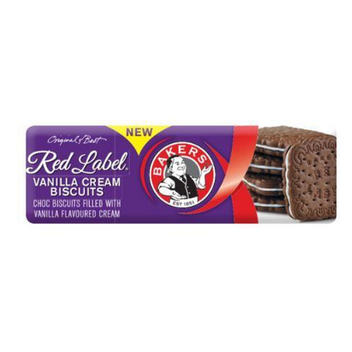 Bakers Red Label Biscuits Vanilla Cream (200 g) | Food, South African | USA's #1 Source for South African Foods - AubergineFoods.com 