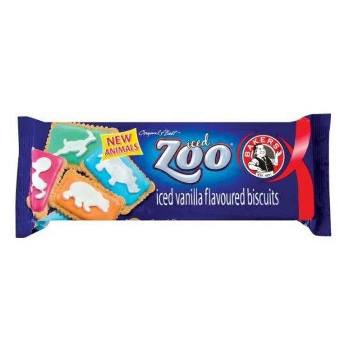 Bakers Zoo Iced Vanilla Flavored Biscuits (150 g) | Food, South African | USA's #1 Source for South African Foods - AubergineFoods.com 