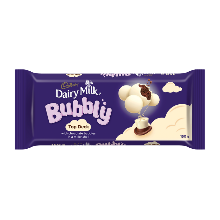 Dairy Milk Bubbly Top Deck (90 g) from South Africa - AubergineFoods.com 