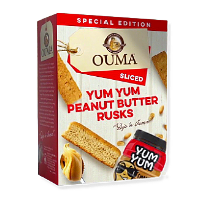 Ouma Yum Yum Peanut Butter Sliced Rusks, 450g