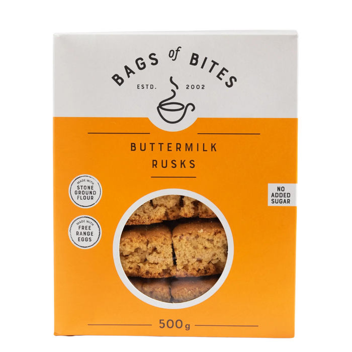 Bags of Bites Buttermilk Rusks with No Added Sugar, 500g