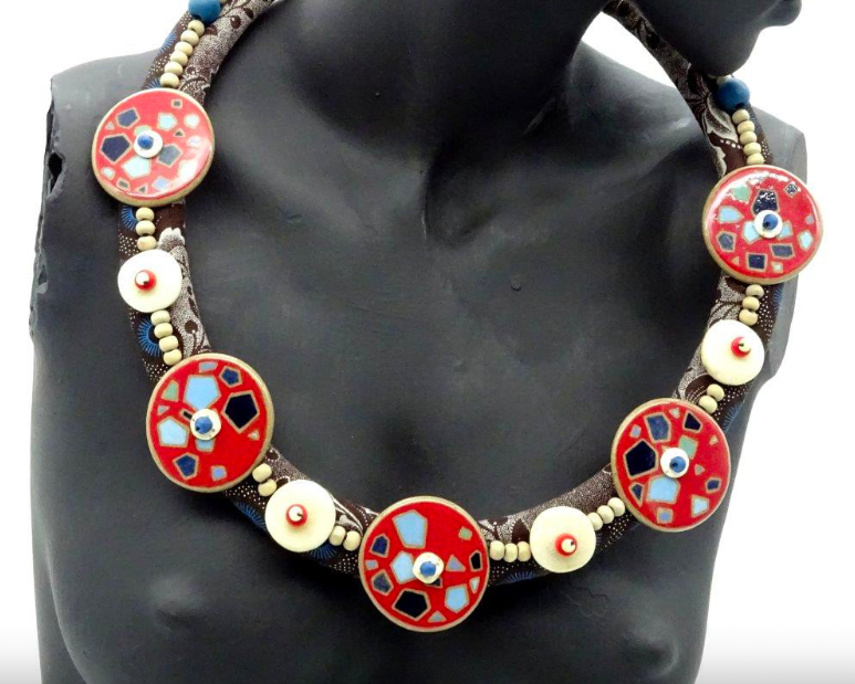 African Double Rope Beaded Necklace