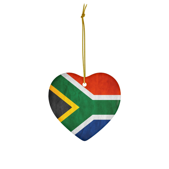 South African Heart Ceramic Ornament,