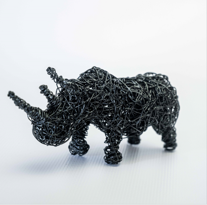 Rhino Wire Sculpture