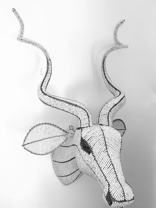 3D Beaded Wire Kudu Head Wall Hanging