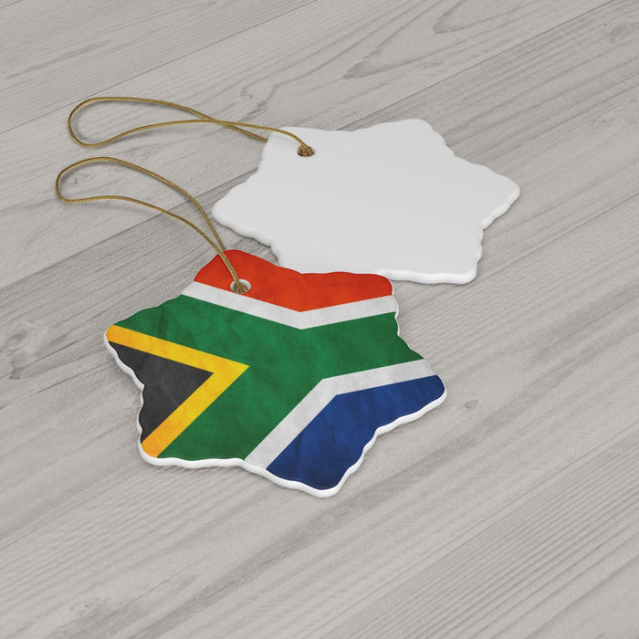 South African Snowflake Ceramic Ornament