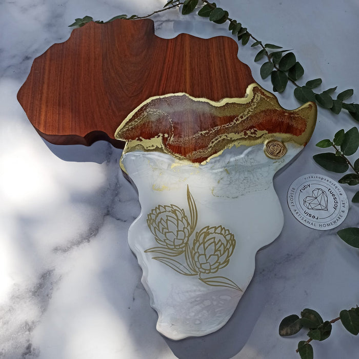 Ruby Tuesday Resin Protea African Serving Board