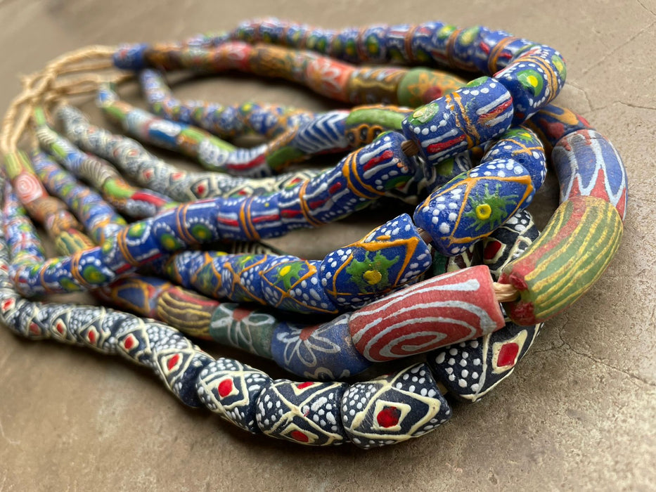 Ghanaian Krobo Recycled Glass Beaded Necklace