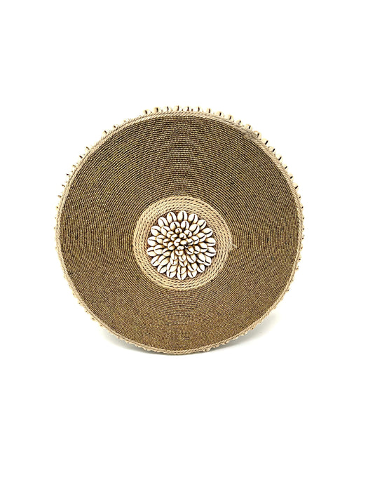 Beaded Cameroon Shield - Small Gold