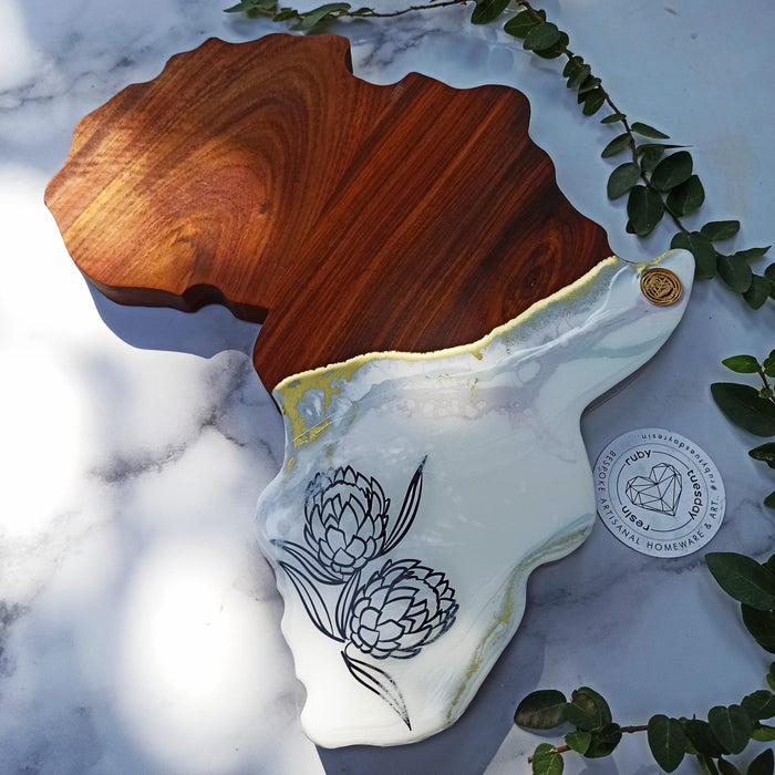 Ruby Tuesday Resin Protea African Serving Board