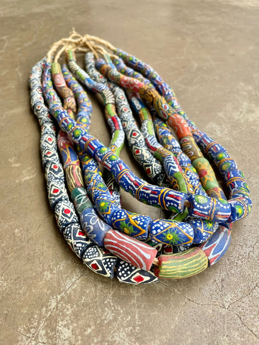 Ghanaian Krobo Recycled Glass Beaded Necklace