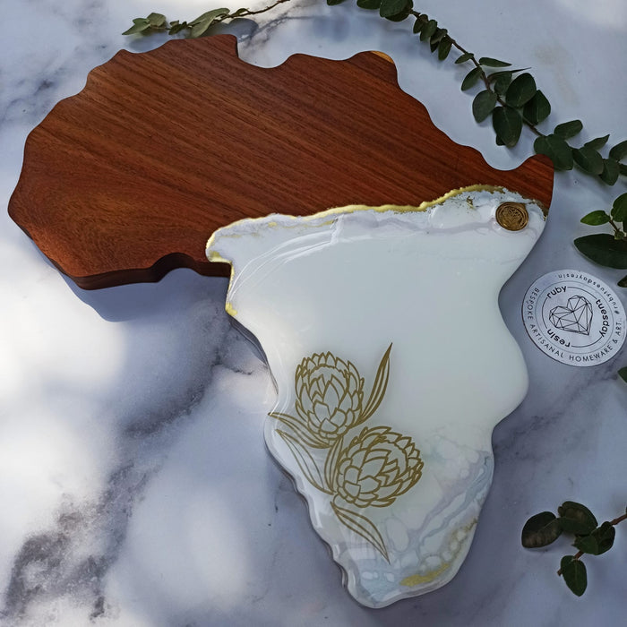 Ruby Tuesday Resin Protea African Serving Board