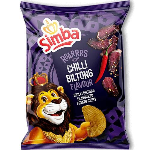 Simba Chilli Biltong Flavour Potato Chips, 125g
