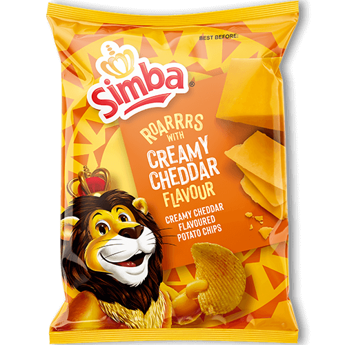Simba Creamy Cheddar Flavor Potato Chips, 125g
