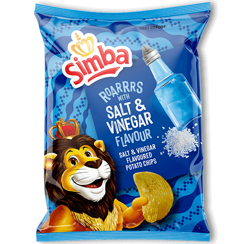 Simba Salt & Vinegar Flavor Potato Chips, 125g