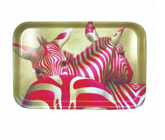 Pink Zebra Melamine Serving Tray — Aubergine Foods