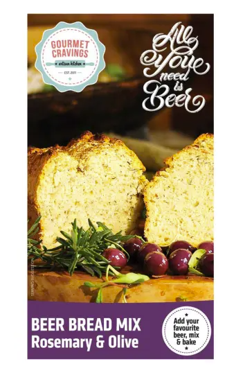 Gourmet Cravings Rosemary & Olive Beer Bread Mix, 450g
