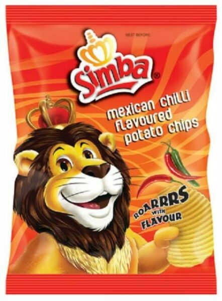 Simba Mexican Chilli Flavor Potato Chips, 125g