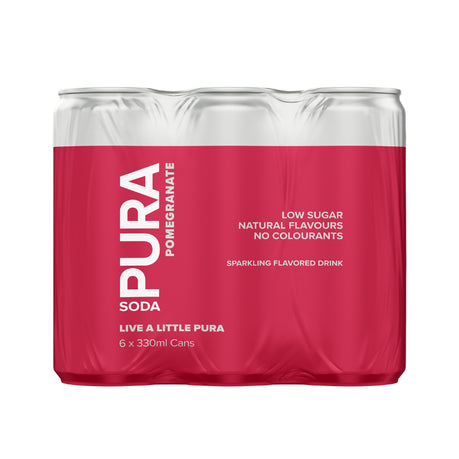 Pura Soda Pomegranate Flavored Sparkling Drink, 300ml