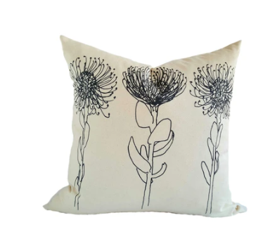3 Pincushion Print on Beige Scatter Pillow Cover